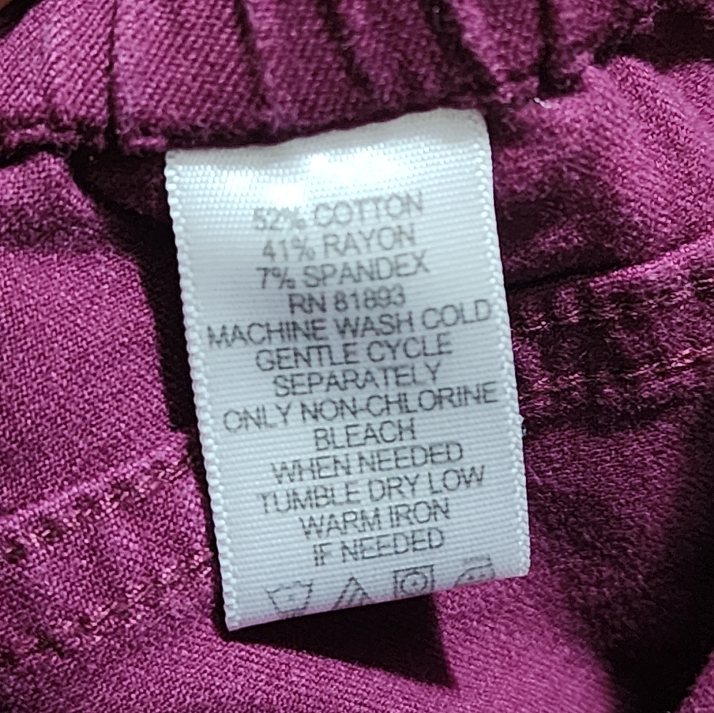 Isaac Mizrahi Rich Burgundy / Purple-ish Trousers - Picture 7 of 9